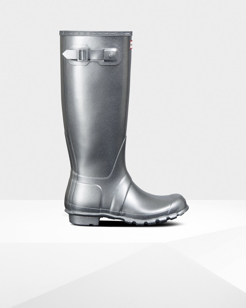 Hunter Original Cosmic Glitter Tall Rain Boots - Outlet Store Womens Silver - ZQGVLK789